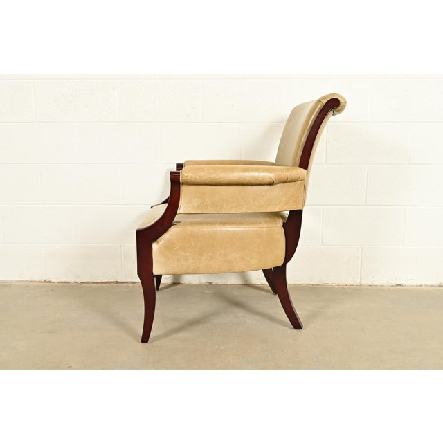 Barbara Barry for Baker Furniture Modern Regency Lounge Chair For Sale - Image 11 of 14