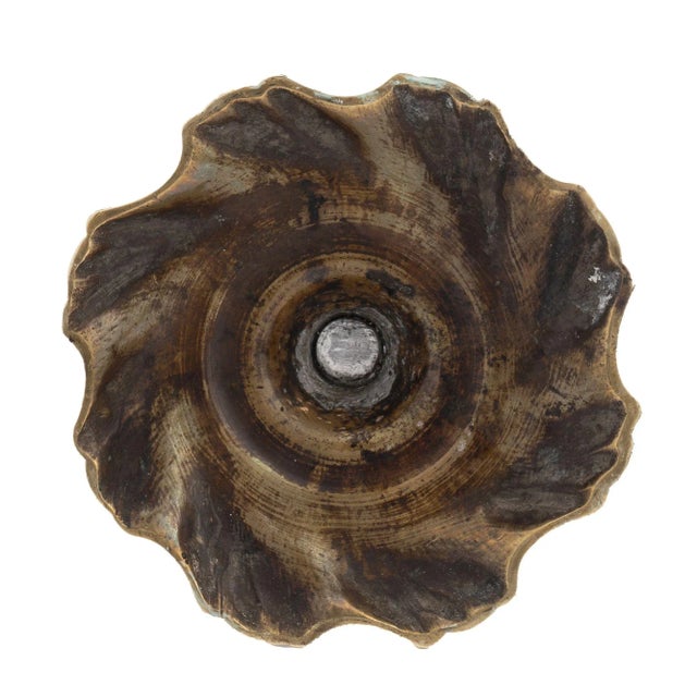 English Seam Cast Brass Swirl Base Candlestick, 1750 For Sale In Chicago - Image 6 of 8
