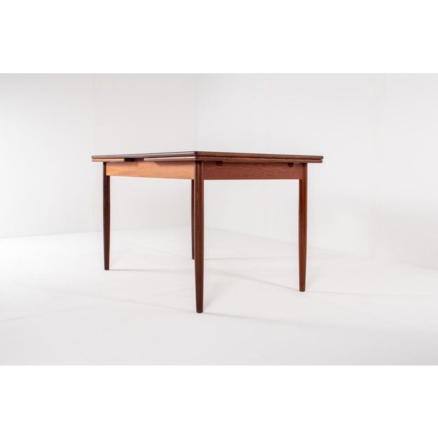 Mid-Century Scandinavian Teak Extendable Dining Table, 1960s For Sale - Image 4 of 15