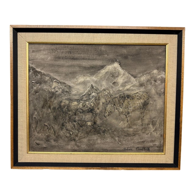 Arlene Campbell Black & White Landscape Artwork, Signed For Sale