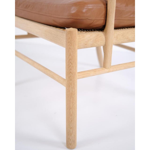 Colonial Armchair Model PJ149 in Oak with Cognac Leather by Ole Wanscher, 1949, Set of 2 For Sale - Image 10 of 13