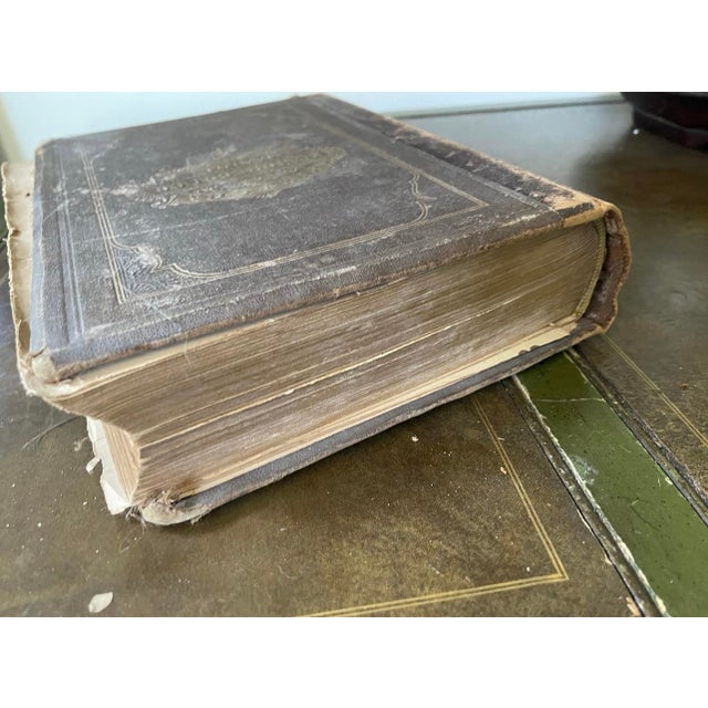 Antique 1882 Penobscot County Maine Leather Historical Book For Sale - Image 4 of 9