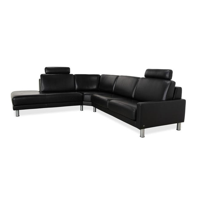 Modern Corner Sofa in Leather from Rolf Benz For Sale - Image 3 of 18