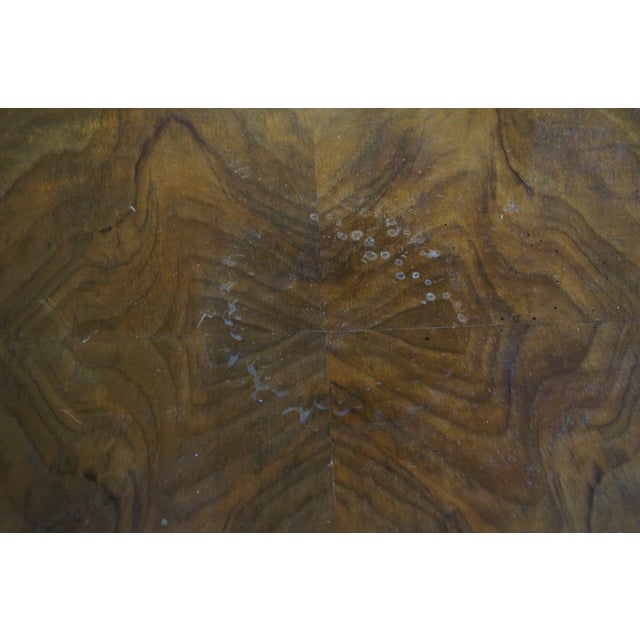 Antique Jacobean Style Walnut Burl Octagonal Parlor Side Accent Table For Sale - Image 15 of 15