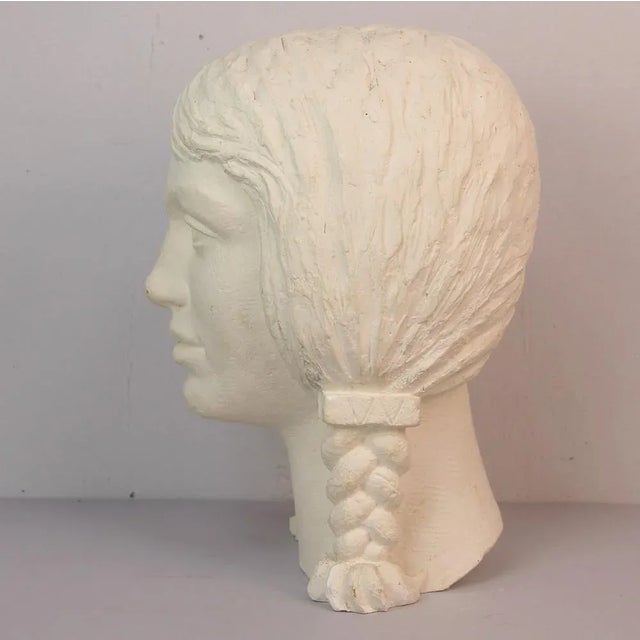 Head of Woman in Plaster, 1960s For Sale - Image 4 of 6