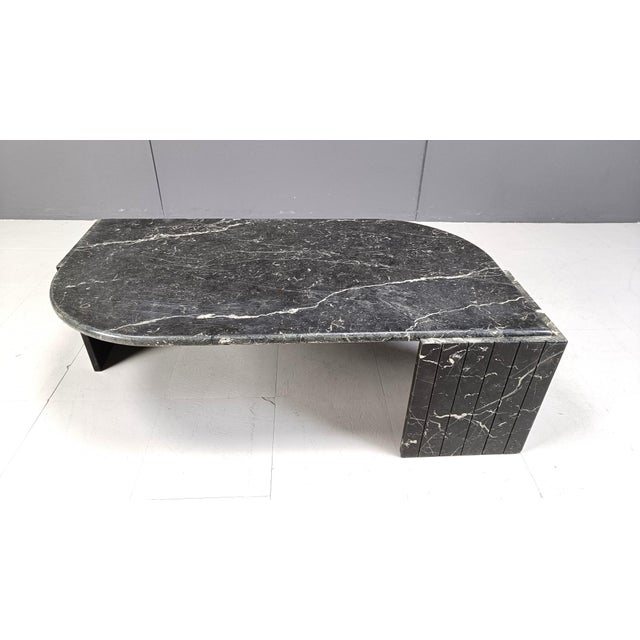 1970s Vintage Black Marble Coffee Table from Roche Bobois, 1970s For Sale - Image 5 of 10