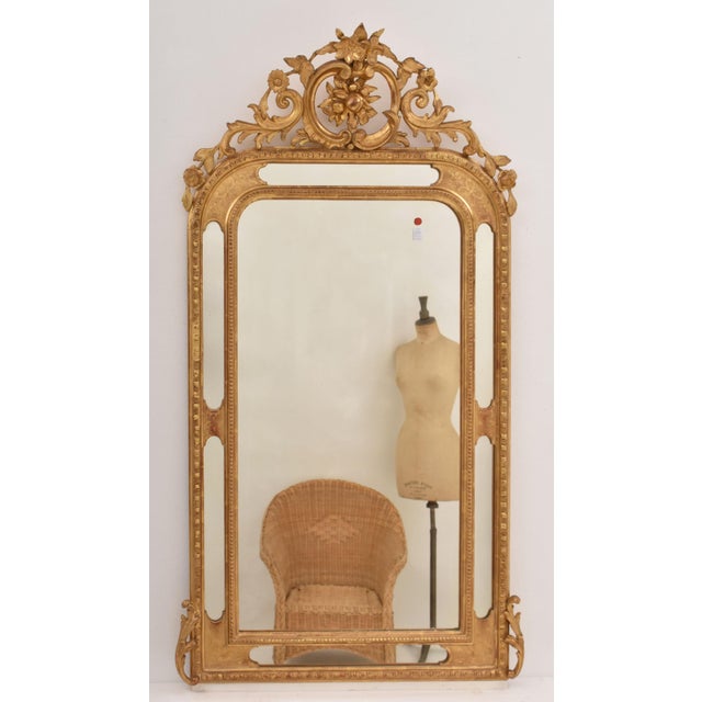 Antique Gold Leaf Mirror, 1850s For Sale - Image 4 of 11