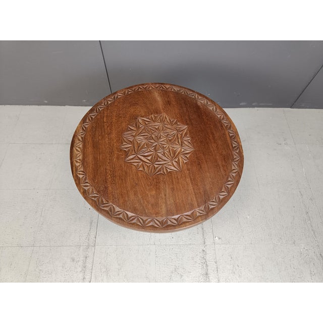 Vintage Tribal Art Side Table, 1960s For Sale - Image 10 of 11