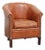 English Style Light Cognac Cowhide Club Chair For Sale