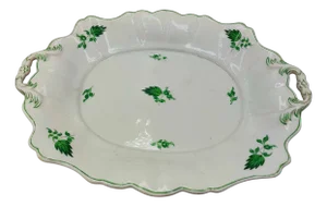 Pre-War Porcelain Leaf Plate, Vienna, 1890s