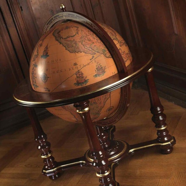 Contemporary Aphrodite Globe Bar by Zoffoli Mappamondi For Sale - Image 3 of 8