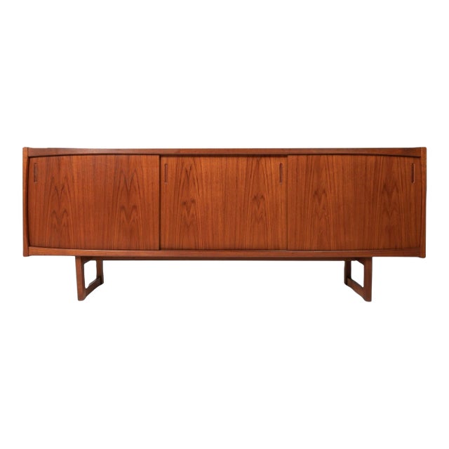 Danish Modern Credenza in Teak After Arne Vodder with Finished Back