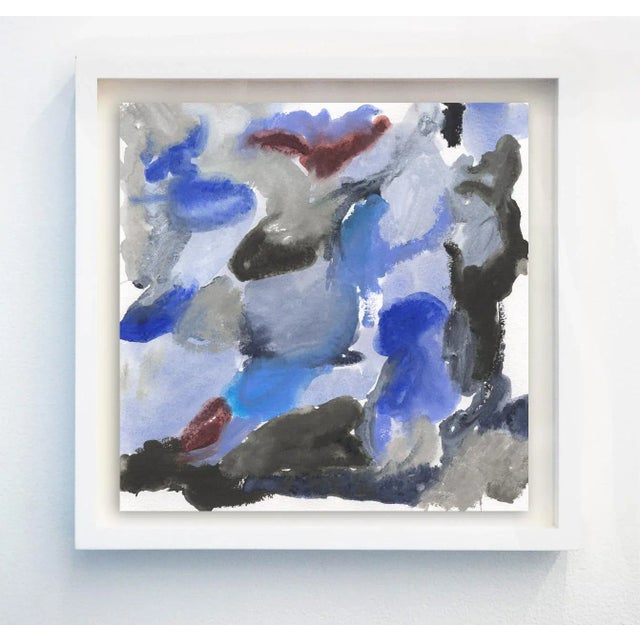 Abstract "Blue Mood" Abstract Print - 40" X 40" For Sale - Image 3 of 4