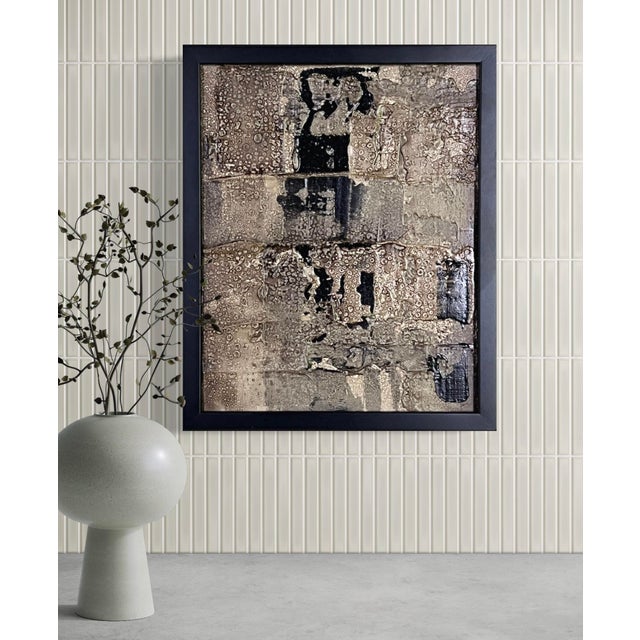 Basalt No. 1 by J. Kent Martin presents a rugged, mineral-like surface built through layered applications and erosion...