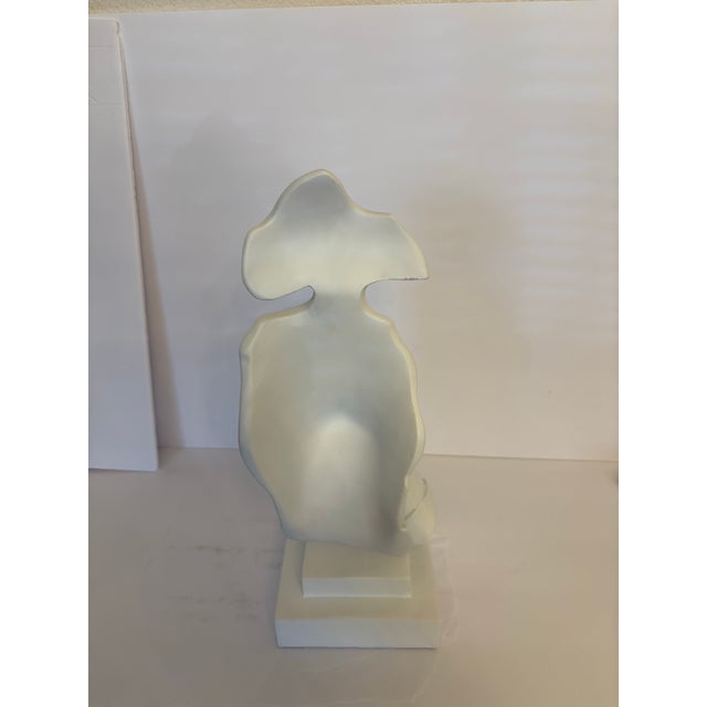 Silence Is Golden Sculpture in White For Sale - Image 4 of 6