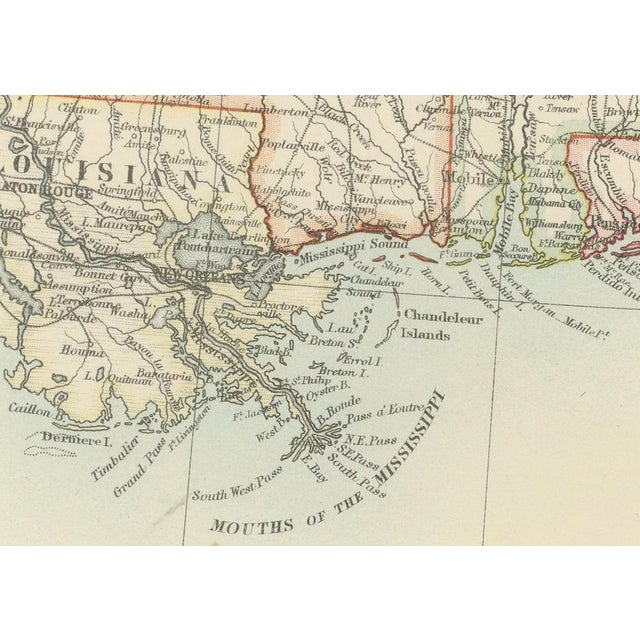 Map of the Southeastern USA and Atlantic States, 1903 For Sale - Image 4 of 10