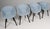 Hay AAC22 dining chairs in fabric with black stained oak legs. This piece is attributed to the mentioned designer/maker....