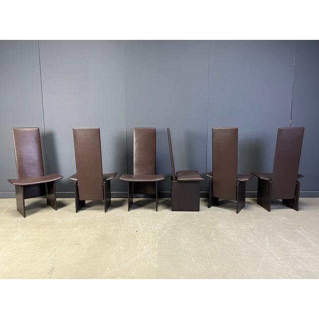 Brown Rennie Dining Chairs by Kazuhide Takahama, 1970, Set of 6 For Sale - Image 8 of 11