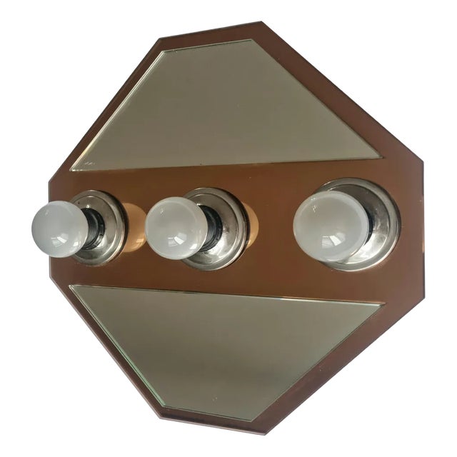 Mirror Wall Lamp from Fischer Leuchten, Germany, 1980s For Sale