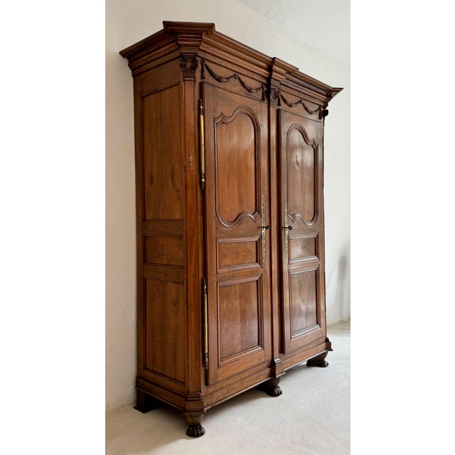 Antique Louis XVI Walnut Wardrobe For Sale - Image 6 of 18