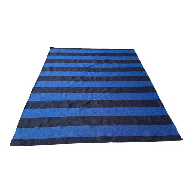 8ft 1in × 10ft Serena & Lily Stripe Perennials Area Rug For Sale