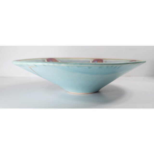 Ceramic 21st Century Contemporary Colorful Ceramic Pottery Centerpiece Bowl Attributed to Lasser For Sale - Image 7 of 12