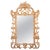 Metal Neoclassical Rectangular Gold Foil Hand Carved Wooden Mirror, 1970s For Sale - Image 7 of 7