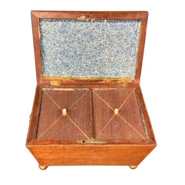 English Regency Sarcophagus Shaped Tea Caddy For Sale In Tampa - Image 6 of 11