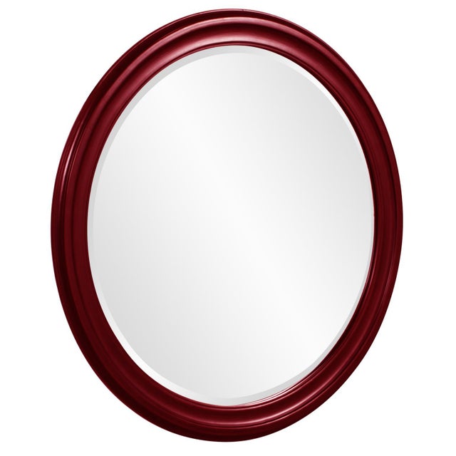 The George Mirror features our bold glossy burgundy red lacquer finish. The Round frame is made from wood and is accented...