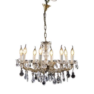 8-Arm Chandelier with Trimmings For Sale