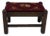 Antique English Country / Ralph Lauren Style Needlepoint Footstool – Petite Rustic Stool For Sale