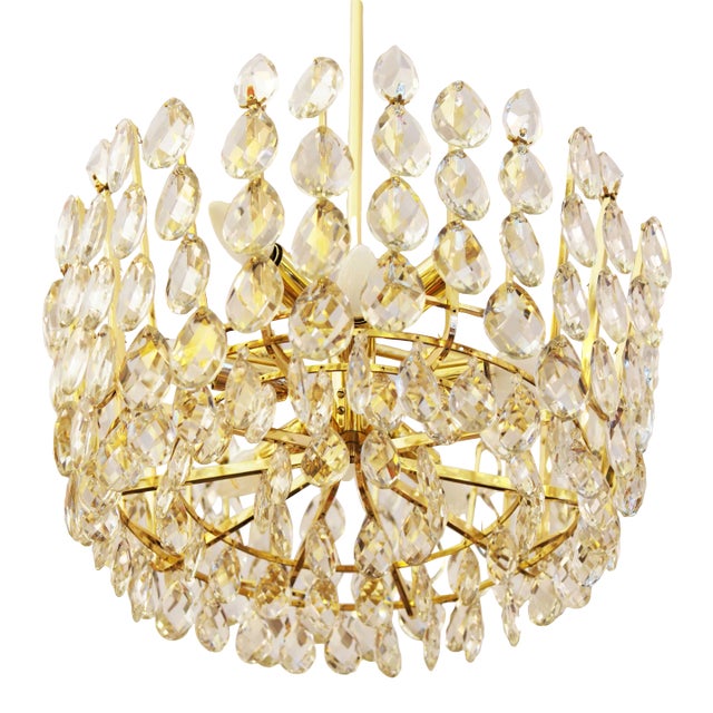 Austrian Cut Crystal Chandelier from Bakalowits & Söhne, 1960s For Sale