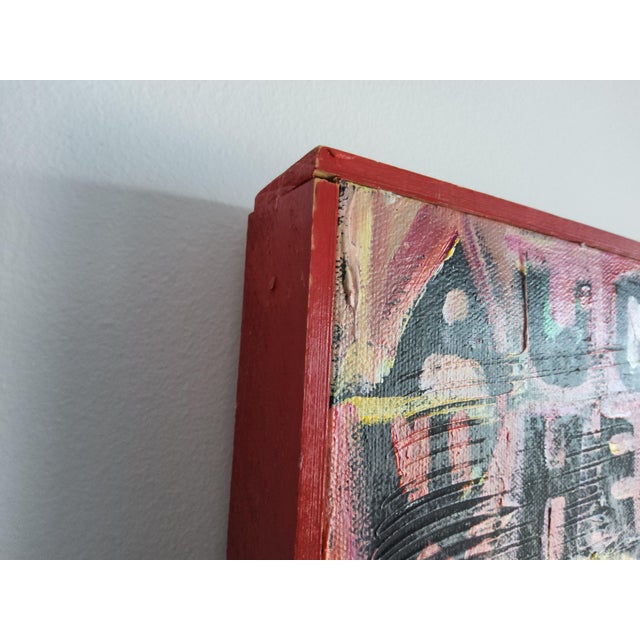 Red Contemporary Folk Art Painting by Lucy Hunnicutt For Sale - Image 8 of 17