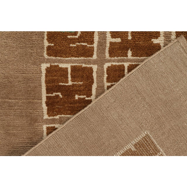Textile Rug & Kilim’s French Art Deco Rug in Tones of Brown With Patterns For Sale - Image 7 of 7