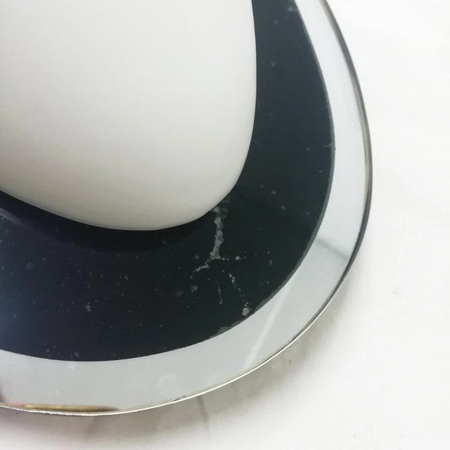 Oval Sconce with Mirror Frame, 1980s, in Very Good conditions. Designed 1980 to 1989 European Plug (up to 250V).The wiring...