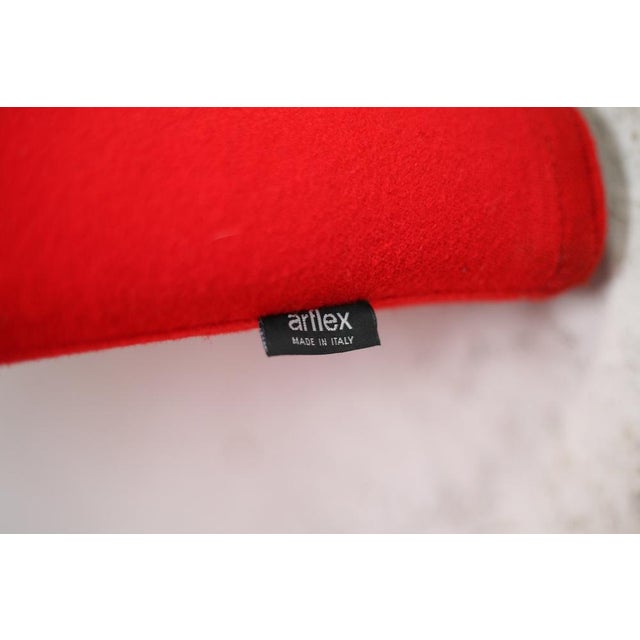 Set of Red Armchairs from Arflex, Italy, 1980 For Sale - Image 9 of 16