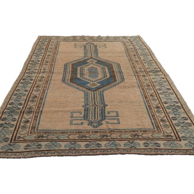 Mid-Century Modern Antique Northwest Persian Rug Runner - 04'11 X 08'06 For Sale - Image 3 of 9