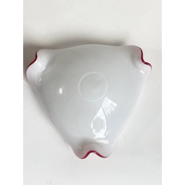 1960s Murano Attributed “Circus Tent” Glass Bowl Alfredo Barbini Style For Sale In Seattle - Image 6 of 9