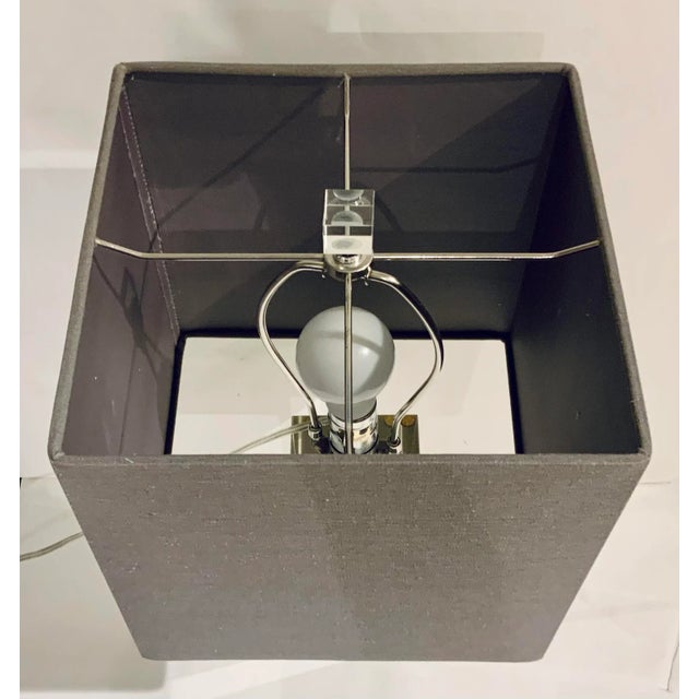 Regina Andrew Contemporary Crystal Column Table Lamp For Sale - Image 4 of 5