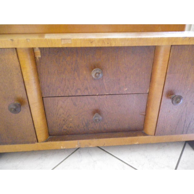 1940s Vintage Boat-Style Dressing Table with Mirror, 1940s For Sale - Image 5 of 18