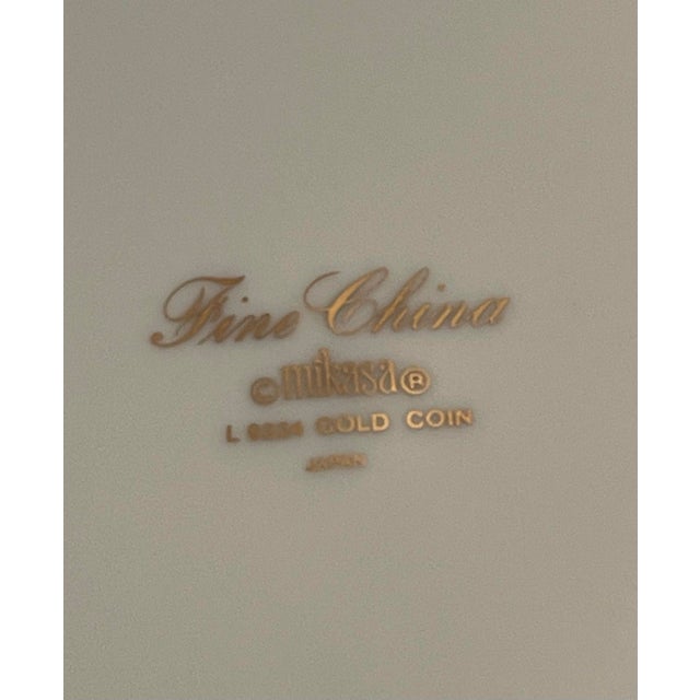 Late 20th Century Mikasa Gold Coin Soup Bowls - Set of 8 For Sale - Image 12 of 12