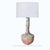 Studio original table lamp in a vibrant William Morris pattern, with pour over resin finish