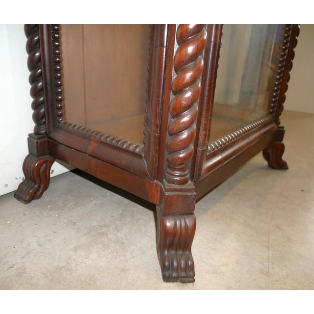 Small Antique Mahogany Display Cabinet For Sale - Image 14 of 18