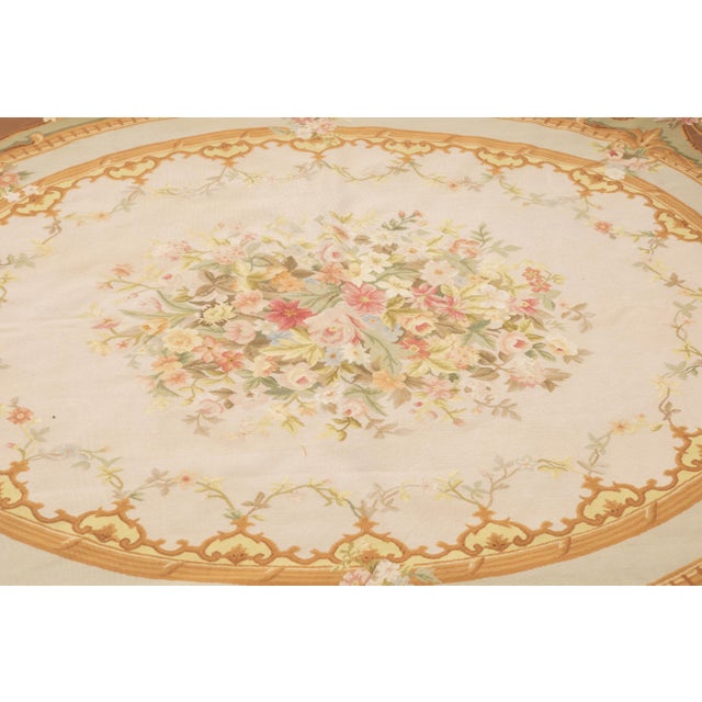 Aubusson Flat Weave Wool Rug 8'0" X 10'0" For Sale In New York - Image 6 of 11