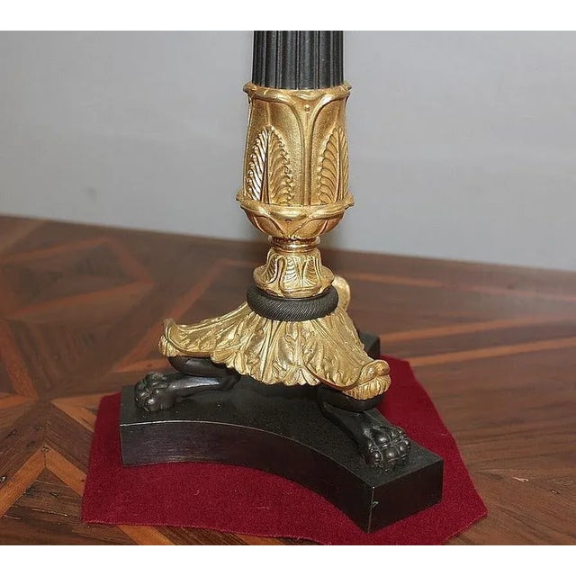 19th Century Bronze Candleholders, Set of 2 For Sale - Image 6 of 10