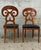 1950s Pair of Vintage Biedermeier Style Walnut Chairs, Italy Circa 1950. For Sale - Image 5 of 11
