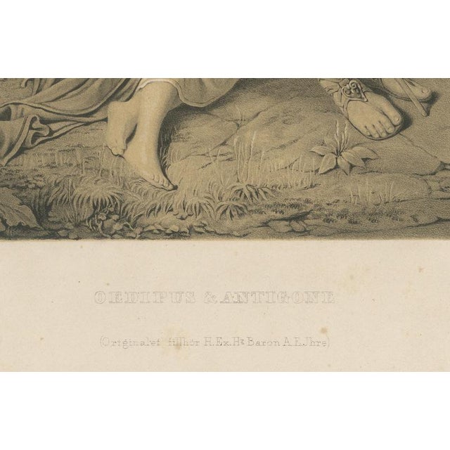 Paper After Pehr Wickenberg, Oedipus and Antigone, Lithograph, 1850 For Sale - Image 7 of 9
