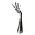 1990s Cast Aluminum Chrome Hand Sculpture For Sale