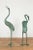 Contemporary Verdigris Bronze Crane Sculptures Tubed as Fountains - A Pair For Sale - Image 10 of 12