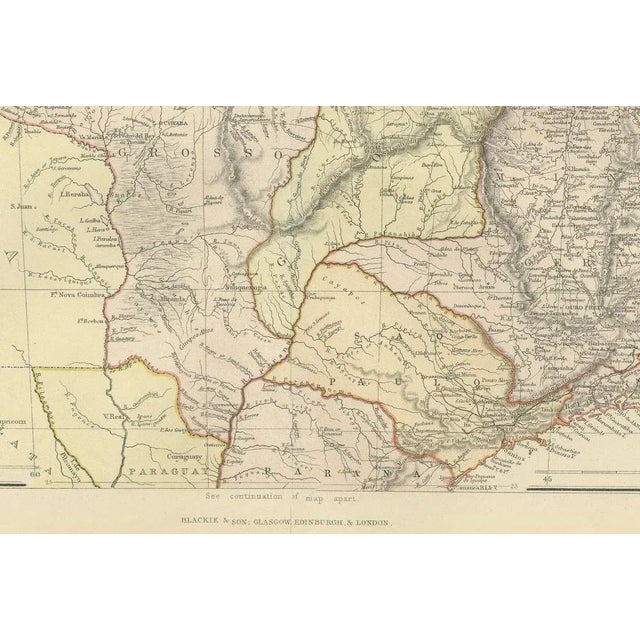 Late 19th Century Map of Brazil with Historic Borders, River Systems and Coastal Regions, 1882 For Sale - Image 5 of 7